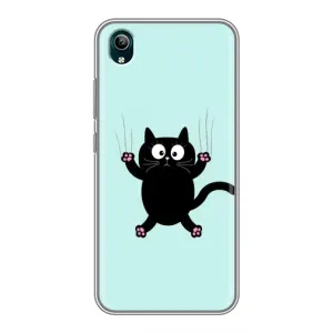 Чохол з принтом для ViVO Y1s (AlphaPrint) Модні коти (Падаючий кіт)