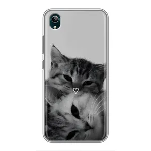 Чохол з малюнком кіт на ViVO Y1s (Пара котів)