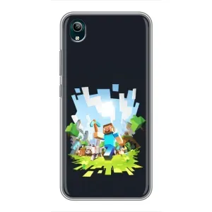 Чохол Майнкрафт на ViVO Y1s (AlphaPrint) Minecraft (персонажі Minecraft)
