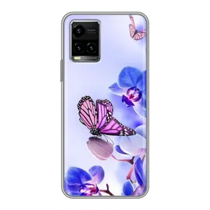 Чохли з квітами для Vivo Y33s (VPrint) (Метелик на квітах)