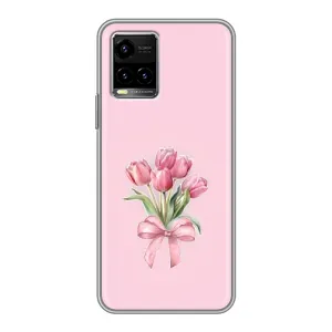 Чохол з розовим принтом для Vivo Y33s (Букет квітів)