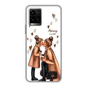 Чохол з друком для Vivo Y33s - (Мама з дитинкою) (AlphaPrint) (Донька і мама)