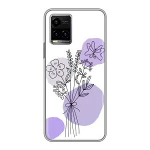 Чехол с принтом «Букет фиолетовая абстракция» для Vivo Y33s