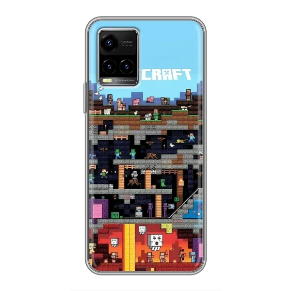 Чехол с принтом «фон Minecraft» для Vivo Y33s Чехол с принтом «фон Minecraft» для Vivo Y33s
