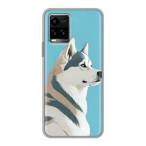 Чохол з Хаскі Vivo Y33s - (AlphaPrint) (Хаскі арт)
