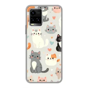 Чохол з малюнком кіт на Vivo Y33s (Колаж котів)