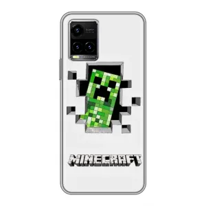 Чохол Майнкрафт на Vivo Y33s (AlphaPrint) Minecraft (кріпер Майнкрафт)
