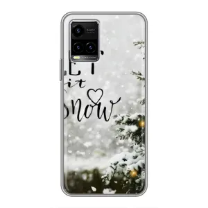 Новорічні, Святкові Чохли для Vivo Y33s - 2024 год (Let it snow)