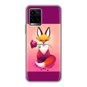 Чохли з картинкою Лисичка для Vivo Y33s (VPrint) (Лиса з трояндою)