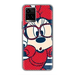 Эксклюзивный чехол для Vivo Y33s (AlphaPrint - Мультяшные) (Маус в очках)