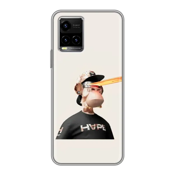Чехол с принтом «обезьяна NFT в очках» для Vivo Y33s