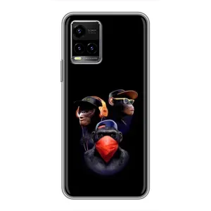 Чохол з Мавпами Vivo Y33s - (AlphaPrint) (Три мавпи)