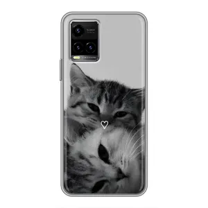 Чохол з малюнком кіт на Vivo Y33s (Пара котів)