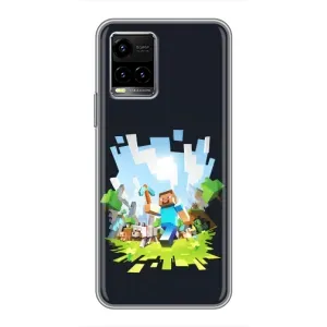 Чохол Майнкрафт на Vivo Y33s (AlphaPrint) Minecraft (персонажі Minecraft)
