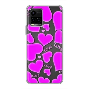 Чехлы для любимой на Виво у33с (VPrint) (Pink hearts)