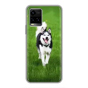 Чохол з Хаскі Vivo Y33s - (AlphaPrint) (Радісний Хаскі)