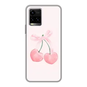 Чохол з розовим принтом для Vivo Y33s (Рожеві вишні)