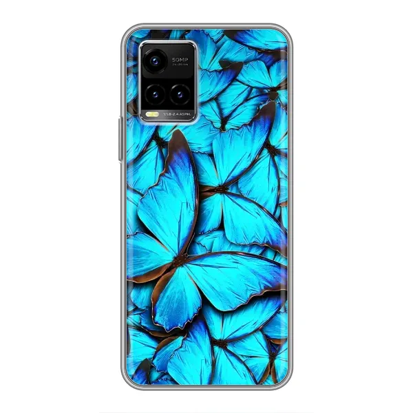 Чехол с принтом «Синие бабочки» для Vivo Y33s Чехол с принтом «Синие бабочки» для Vivo Y33s