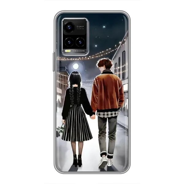 Чехол с принтом «Уэнздей и Тайлер» для Vivo Y33s Чехол с принтом «Уэнздей и Тайлер» для Vivo Y33s