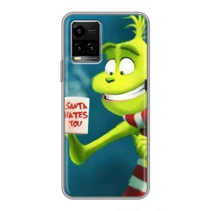 Рождественские Чехлы для Vivo Y33s (VPrint) (Зеленый Гринч)