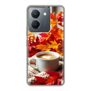Чехол с уникальным дизайном «Осень с кофе» для VIVO Y36