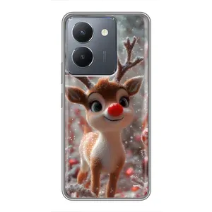 Яркий чехол для VIVO Y36 с Зимними Оленятами