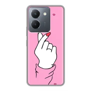 Чехол с принтом для VIVO Y36 (AlphaPrint - Знак сердечка)