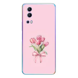Чохол з розовим принтом для Vivo Y72 (Букет квітів)