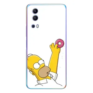 Чjхол з Сімпсонами для Vivo Y72 (VPrint) (Гомер з пончиком)