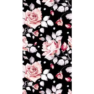 Чехлы с Цветами для Xiaomi 11T / 11T Pro (VPrint) (Цветочки на черном)