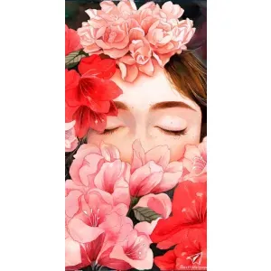 Чехлы (ART) Цветы на Xiaomi 11T / 11T Pro (VPrint) (Глаза в цветах)
