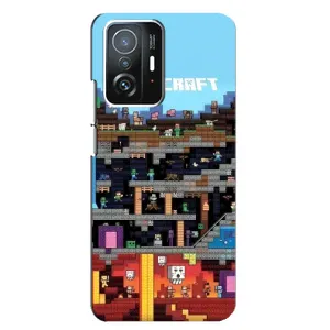 Чохол Майнкрафт на Xiaomi 11T / 11T Pro (AlphaPrint) Minecraft (фон Minecraft)