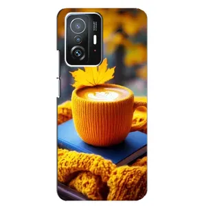 Чехол с принтом «Кофе на желтом пледе» для Xiaomi 11T / 11T Pro