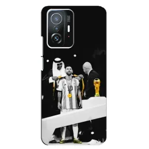 Чехлы для Xiaomi 11T / 11T Pro (Leo чемпион) (AlphaPrint) (Месси в накидке)