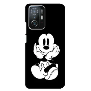 Эксклюзивный чехол для Xiaomi 11T / 11T Pro (AlphaPrint - Мультяшные) (Микки на черном)