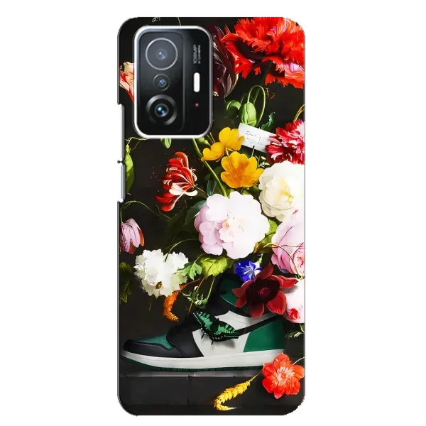 Чехол с принтом «Nike цветы» для Xiaomi 11T / 11T Pro Чехол с принтом «Nike цветы» для Xiaomi 11T / 11T Pro