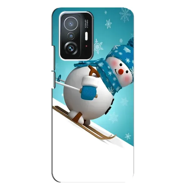 Чохол з принтом «Сніговик на лижах» для Xiaomi 11T / 11T Pro
