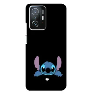 Чехол с принтом Стич на Xiaomi 11T / 11T Pro (Стич на черном)