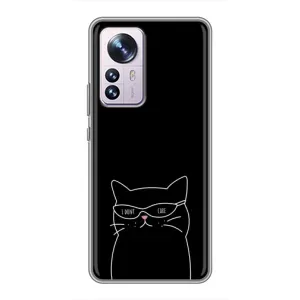 Чехол с рисунком кот на Xiaomi 12 / 12X (Равнодушный кот)