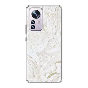 Мраморный чехол на Xiaomi 12 / 12X (VPrint) (Белый мрамор)