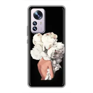 Чехлы (ART) Цветы на Xiaomi 12 / 12X (VPrint) (Белые цветы)