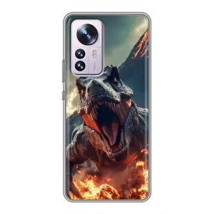 Чохол з принтом «Вогняний динозавр» для Xiaomi 12 / 12X