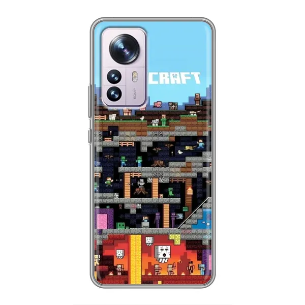 Чехол с принтом «фон Minecraft» для Xiaomi 12 / 12X Чехол с принтом «фон Minecraft» для Xiaomi 12 / 12X