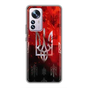 Украинские Чехлы для Xiaomi 12 / 12X с картинкой УПА (AlphaPrint) (ГЕРБ УПА)