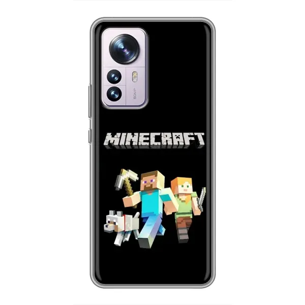 Чехол с принтом «герои Minecraft» для Xiaomi 12 / 12X Чехол с принтом «герои Minecraft» для Xiaomi 12 / 12X