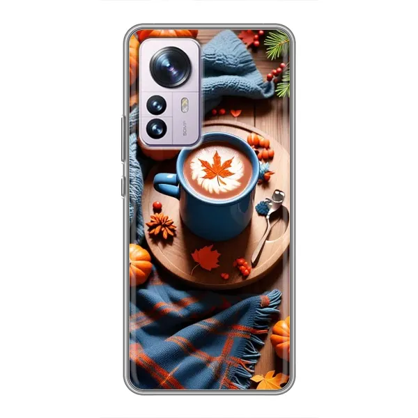 Чехол с принтом «Кофе и тыковки» для Xiaomi 12 / 12X Чехол с принтом «Кофе и тыковки» для Xiaomi 12 / 12X