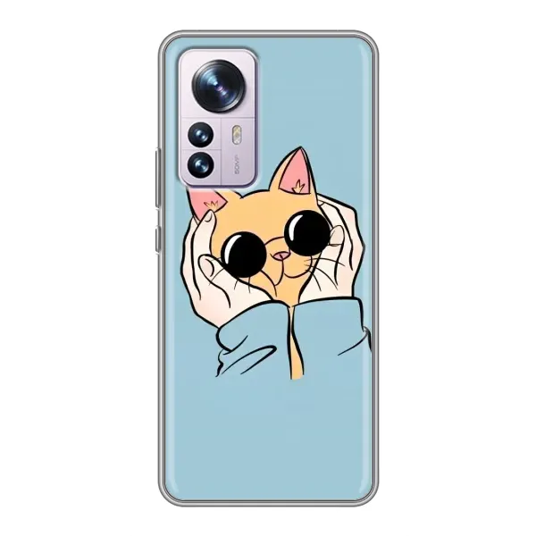 Чохол з принтом «Котик в окулярах» для Xiaomi 12 / 12X Чохол з принтом «Котик в окулярах» для Xiaomi 12 / 12X