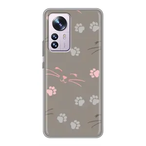 Чехол с рисунком кот на Xiaomi 12 / 12X (Лапы и усы)