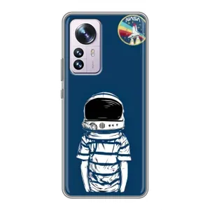 Чехол NASA для Xiaomi 12 / 12X (AlphaPrint) (Мальчик в шлеме)