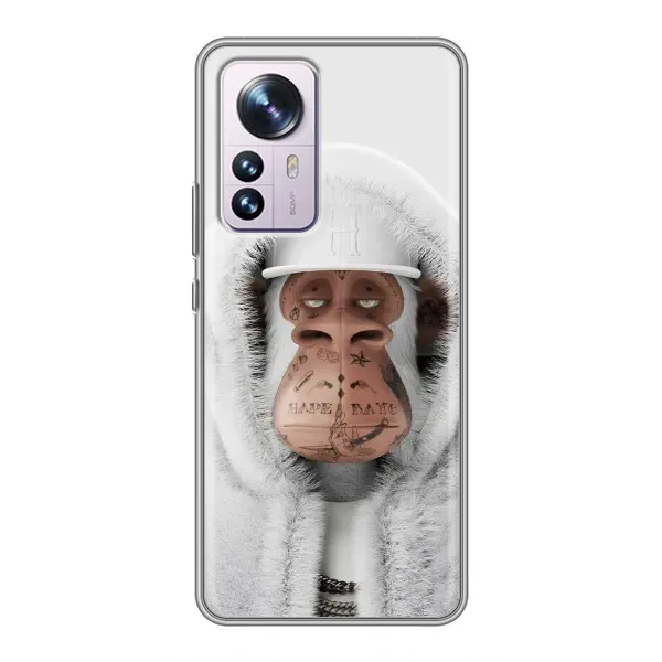 Чохол з принтом «мавпа NFT в тату» для Xiaomi 12 / 12X Чохол з принтом «мавпа NFT в тату» для Xiaomi 12 / 12X